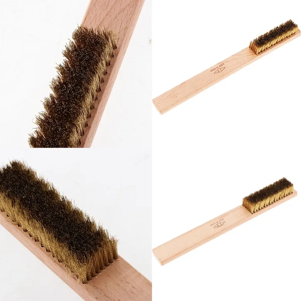 Wooden Handle Brass Wire Brush Steel Brush Tool for Cleaning Rust and Dirty