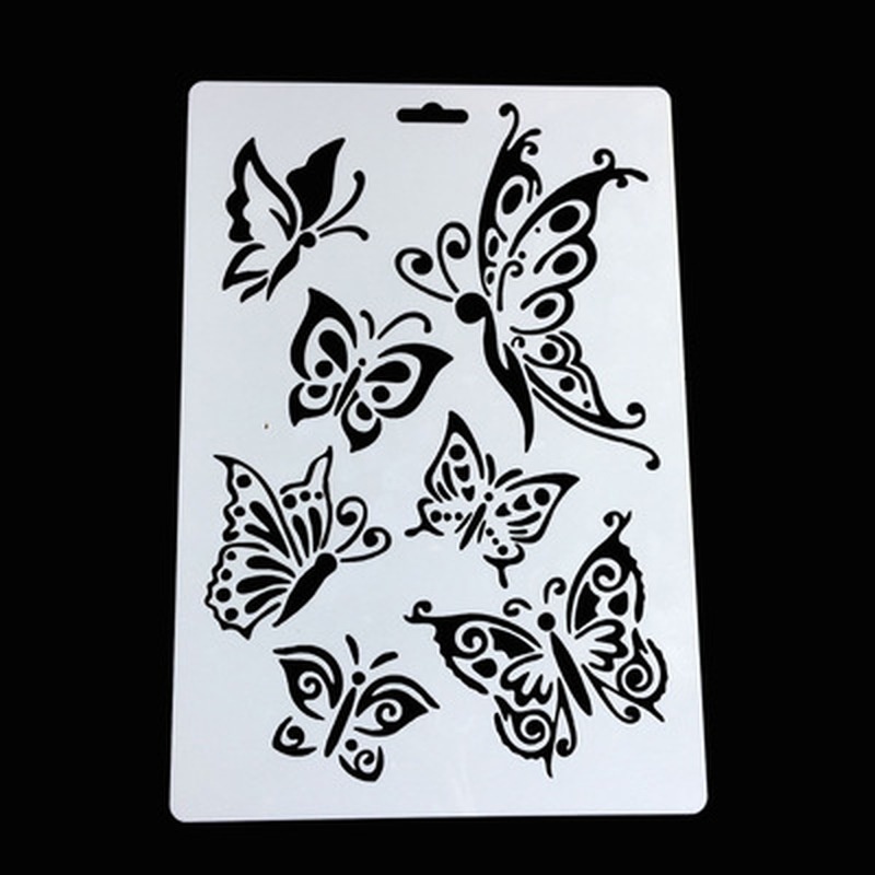 Description Picture 4 of item3PCS Butterfly Stencils for Wall Painting DIY Scrapbooking Photo Album Paper Card Making Craft Decorative Embossing Template