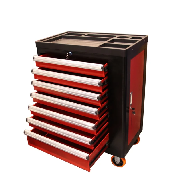 Professional 7 Drawers Plastic Top Tool Box/tool Cabinet With