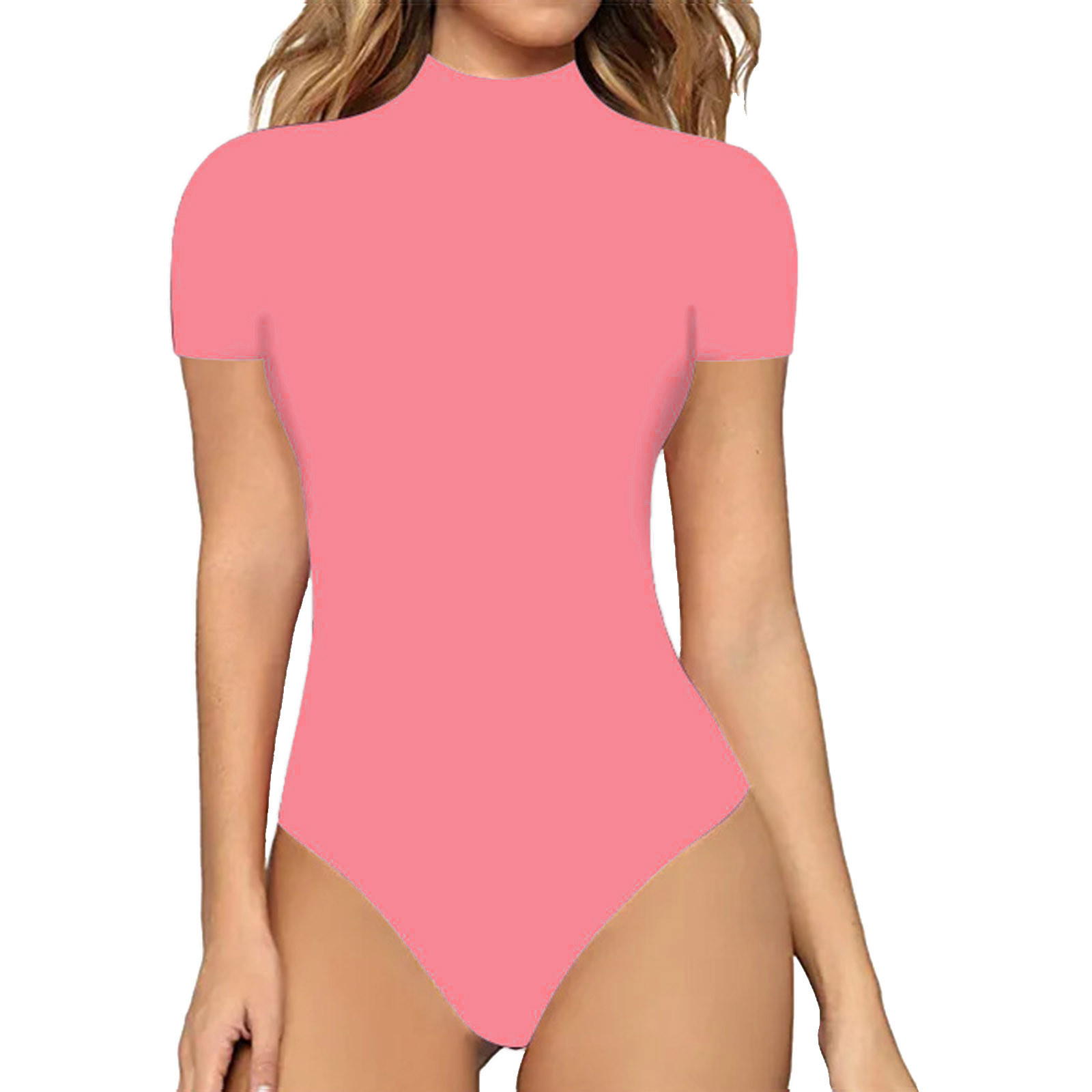 Body de gola Stand feminino, elegante manga