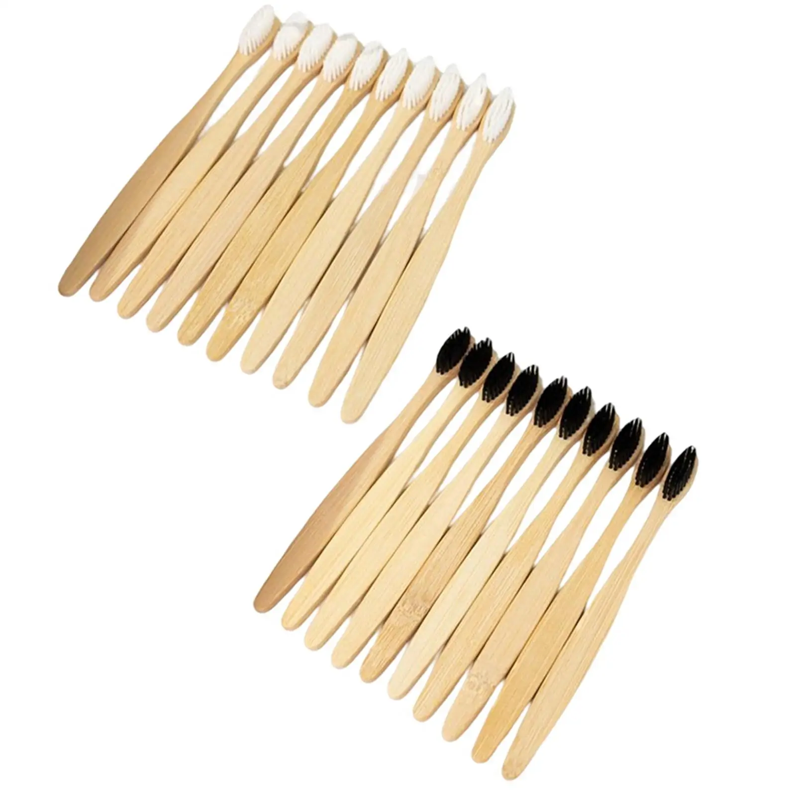 10 Pack Bamboo Toothbrushes Disposable for