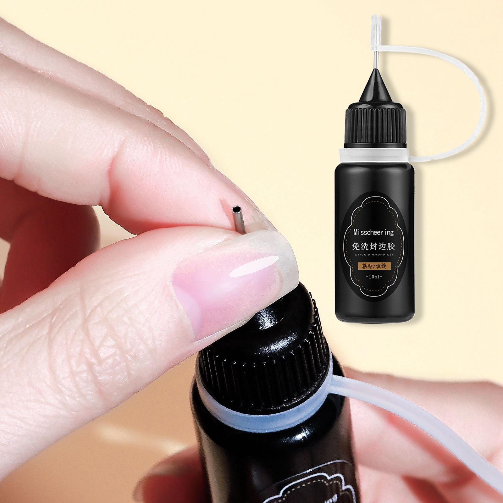 Nail Rhinestone Glue, Nail Foil Glue Pen Decoration Stick Clear for Salon