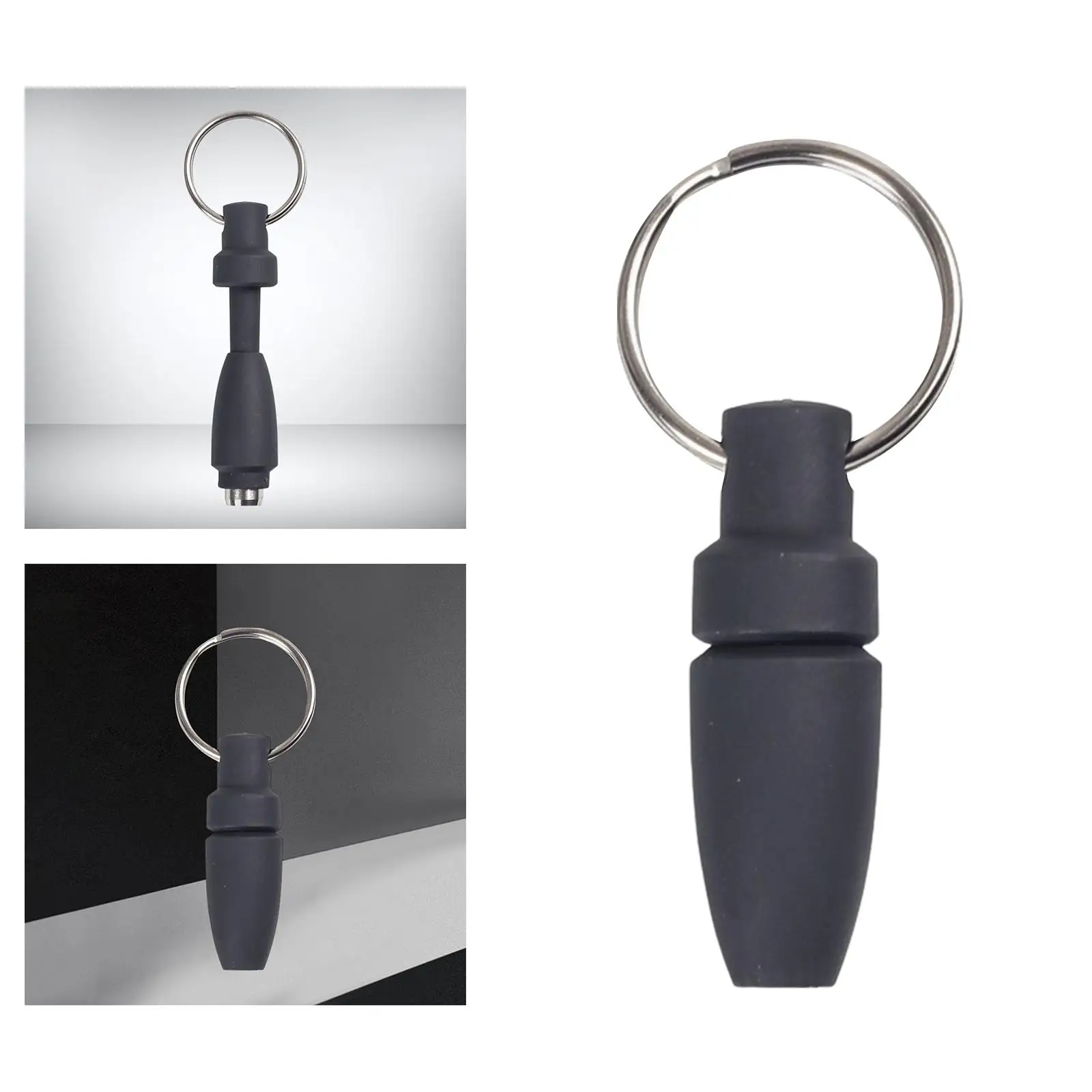  Punch Cutter Key Chain , Drill Made of Stainless Steel and Silicone, Sturdy and Durable, Comfortable to Hold