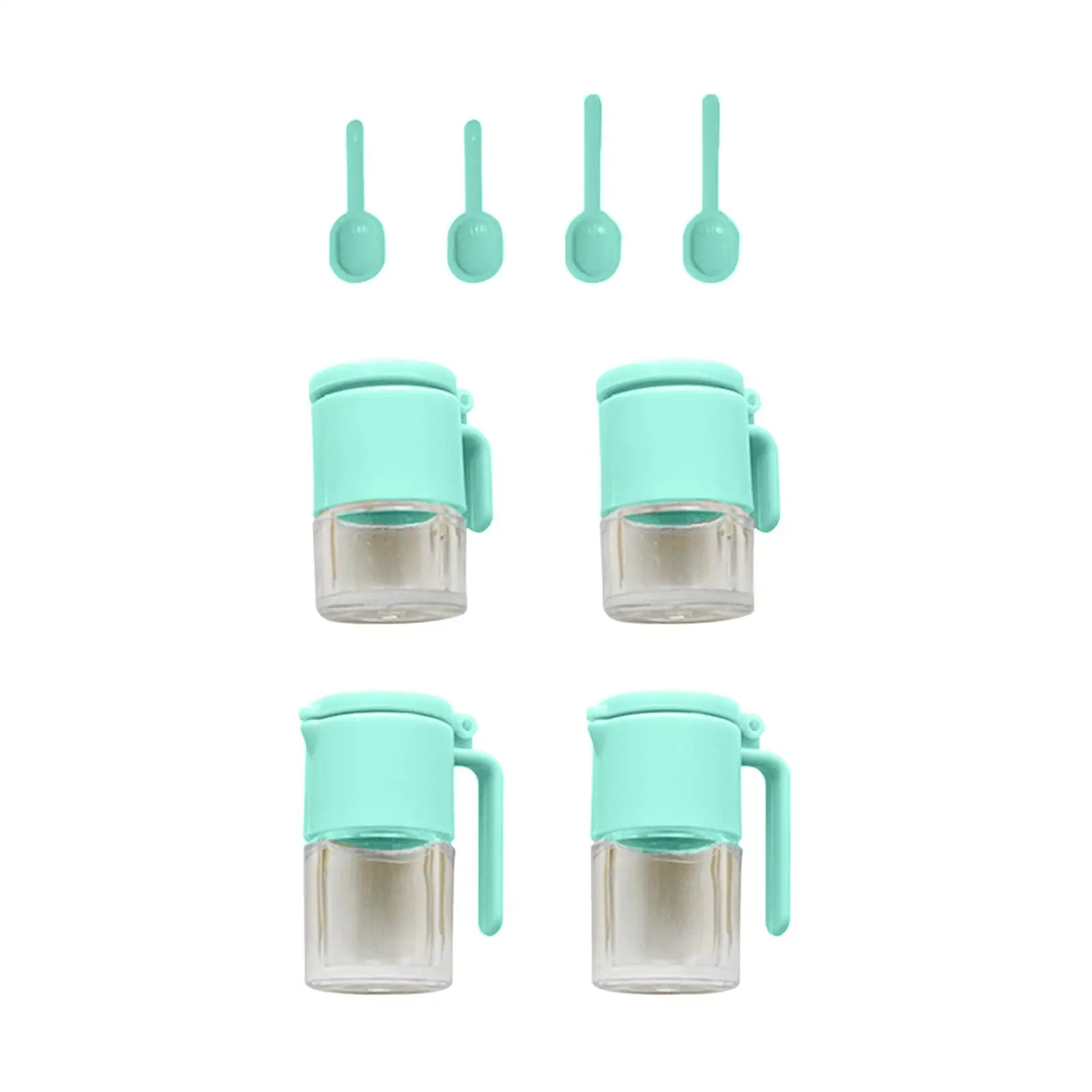 Mini Glass Seasoning Bottle Resin Miniatures Dollhouse Kitchen Accessories