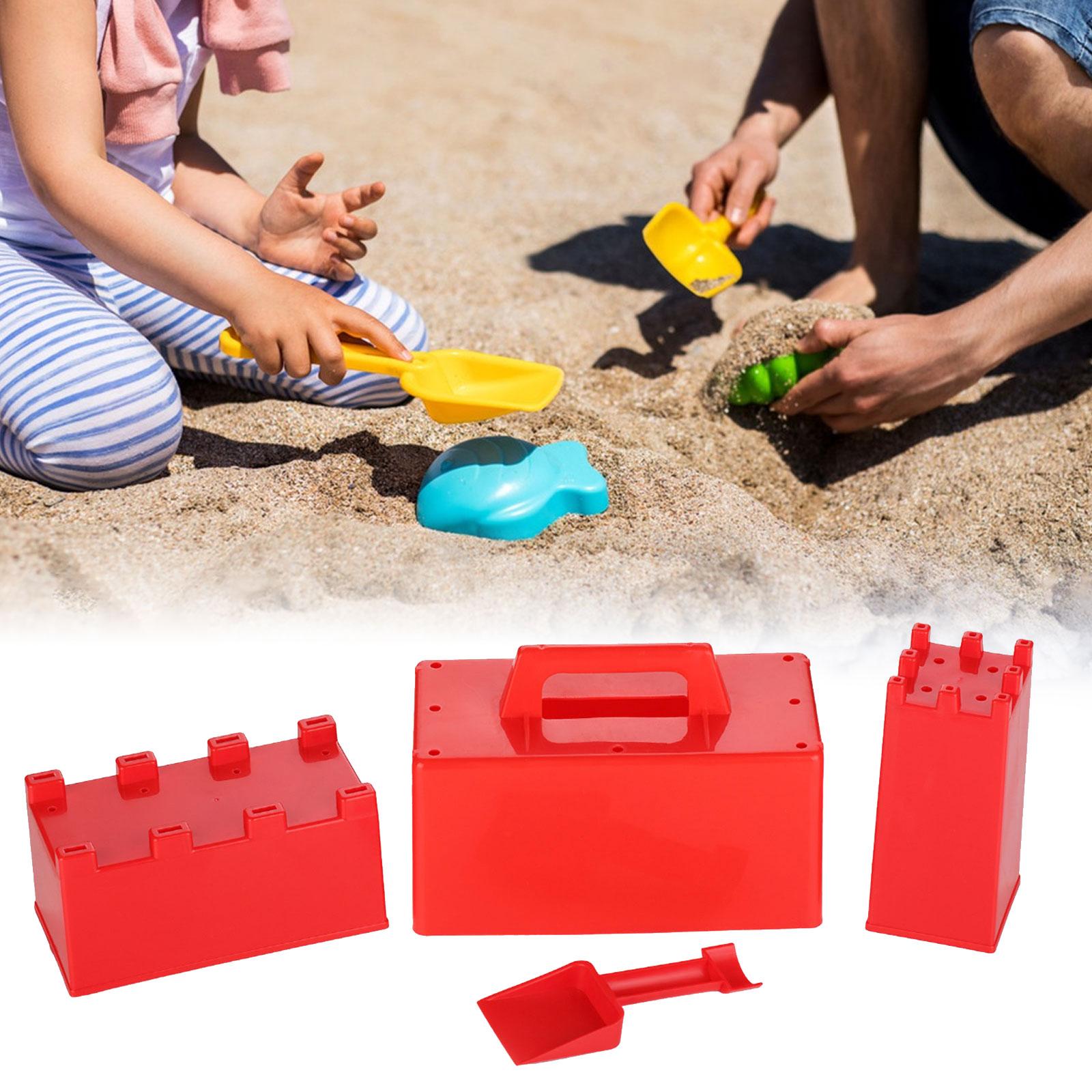 4Pcs Sand Castle Mould Snow and Sand Beach Toys for Kids Winter Snow Building Block for Adults Toddlers Children Boys Girls