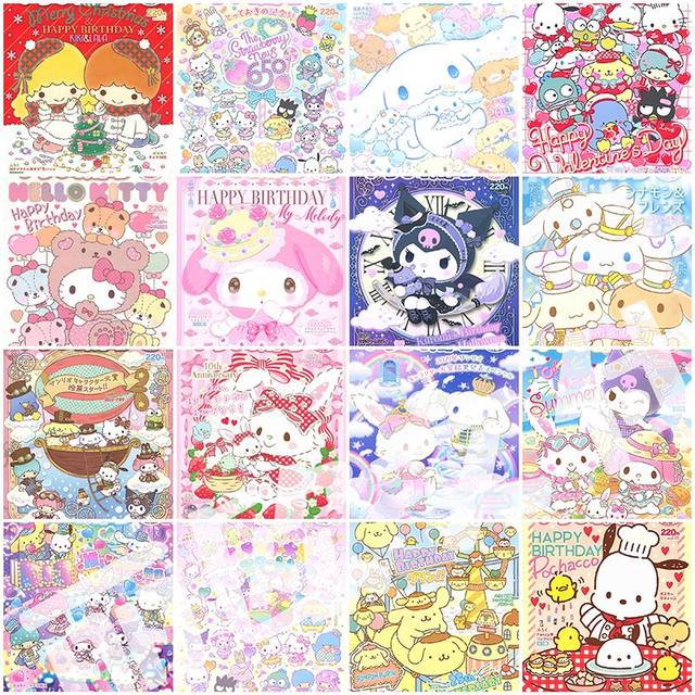 30Pce/Set self-adhesive Sanrio poster Stickers Kuromi Hello Kitty wallpaper  background wall Sticker photo background dormitory - AliExpress