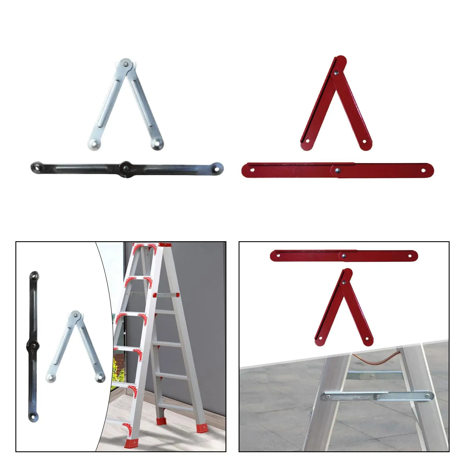 2 Pieces Folding Step Ladder Hinge Replacement, Ladder Rod Metal Stepladders Reinforced Tie Rod,