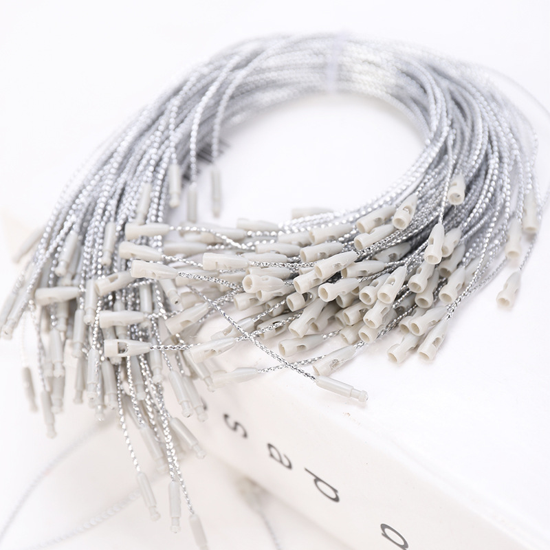 100Pcs 20CM Tag Seile Weihnachten Baum Ball Ornamente Aufhänger String Band Haken Vorgeschnitten Mit Snaps Locking Für weihnachten Label Lanyard – Detail 5