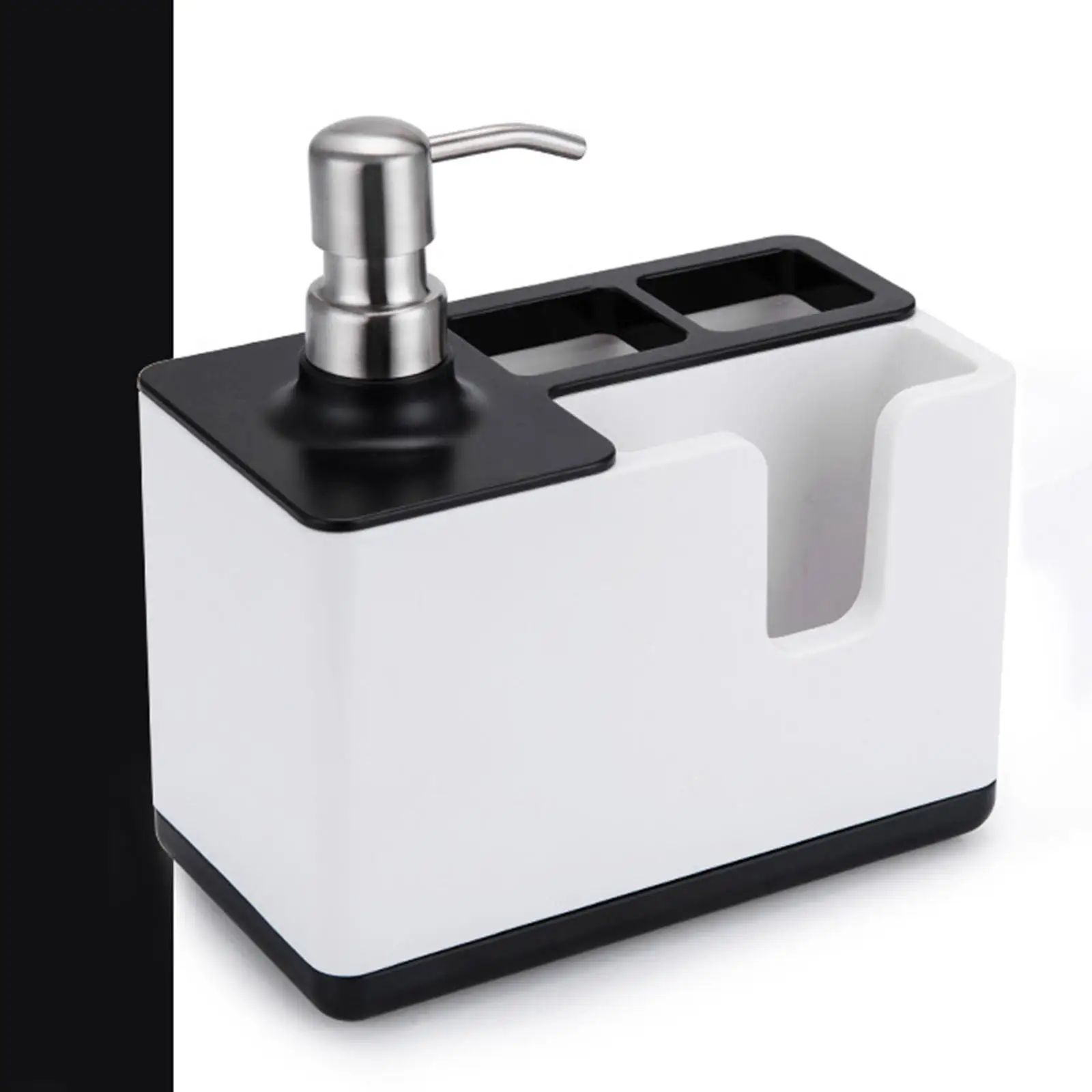 Liquid Soap Pump Dispenser and Sponge Holder Liquid Soap Dispenser & Sponge Holder for Bathroom