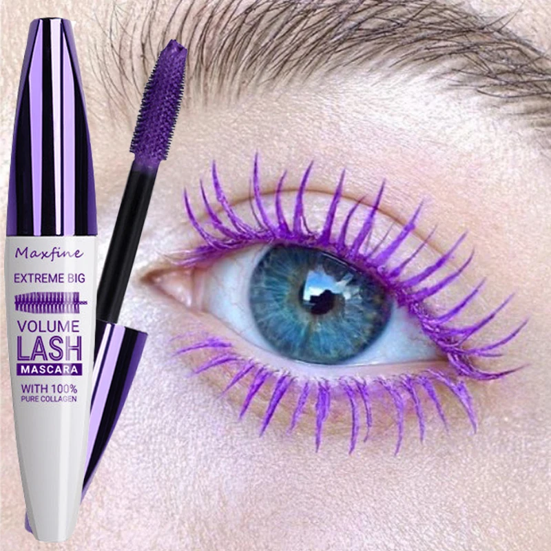 Best of Colorful Matte Mascara 4D Silk Fiber Waterproof Lasting Curling Eyelashes Extension Black Purple Mascara Eyes Makeup Cosmetics Reviews & Tips