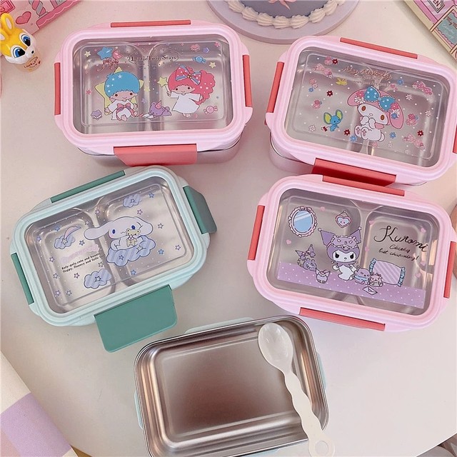 Hello Kitty Lunch Box Kawaii Cute Food Rich Storage Box Fresh-keeping Box  Microwaveable Household Condiment Grain Storage Box - AliExpress