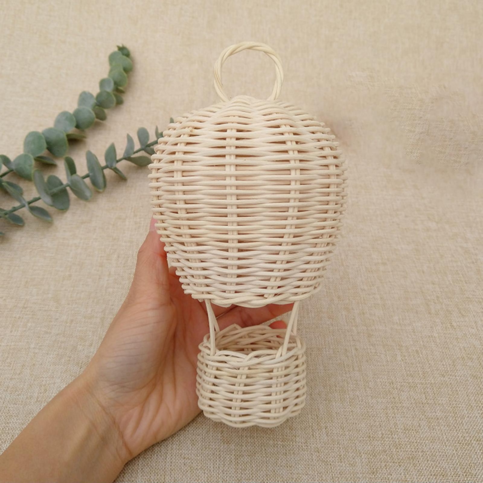 Handmade Rattan Hot Air Balloon Decor Gift Collection Photography Durable Crafts for Wedding Home Decorative