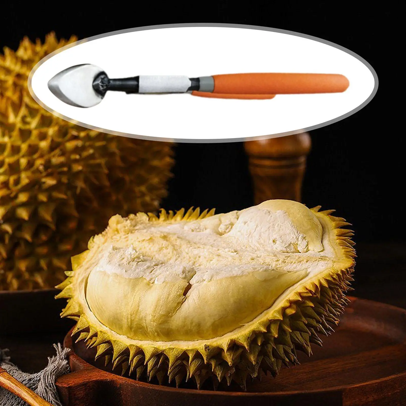 Manual Durian Shelling Machine Peeling 7.87`` Save Labors Iron Fruit Durian Shell Opener Clip for Kitchen Cooking Grocery