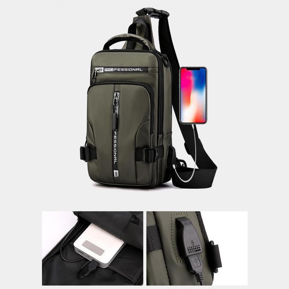 Title 8, Brusttasche mit USB-Ladeanschluss, Outdoor-Kreu...