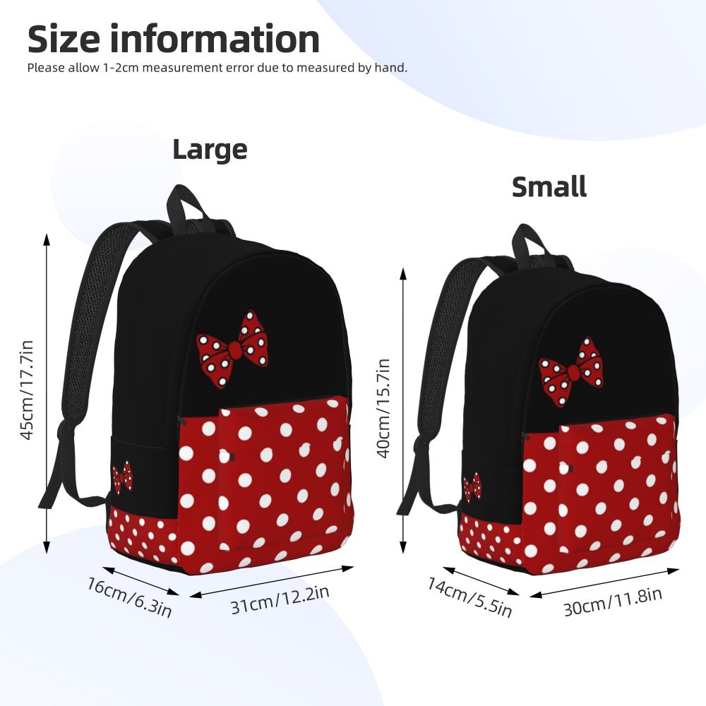 Mulheres Escola Computador Bookbag Animado Polkadot Estudante Colégio Mochila Sacos