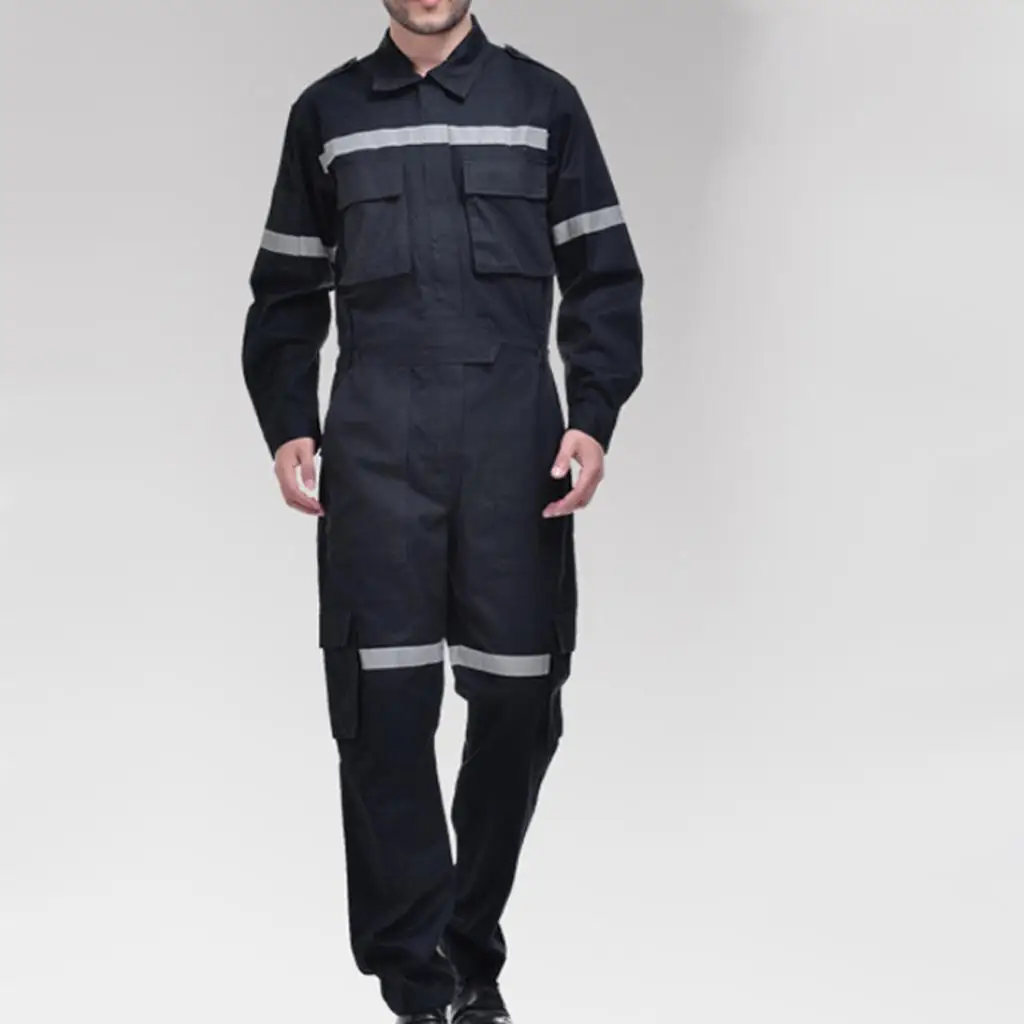 S-XXXL Mens Coverall Overalls Boiler Suit Big Pockets Workwear 