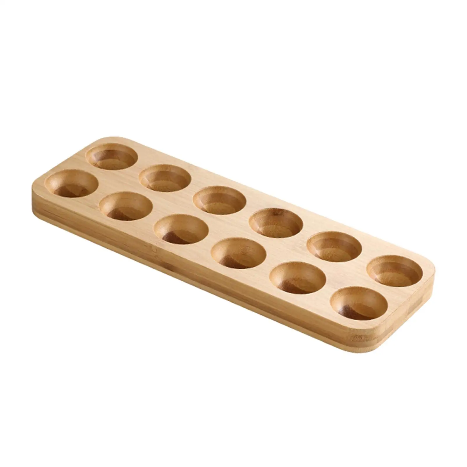 Wooden Egg Holder Rustic Unique Gift Storage Countertop Wood Egg Tray for Household Supermarket Tabletop Restaurants Cabinet
