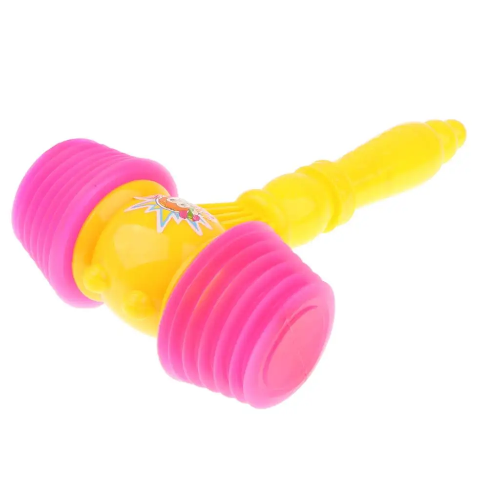 10.24inch Plastic Kids Squeaky Toy Hammer BB Whistle Toy Educational Play for Toy Toddler Kids Over 3- Year Old