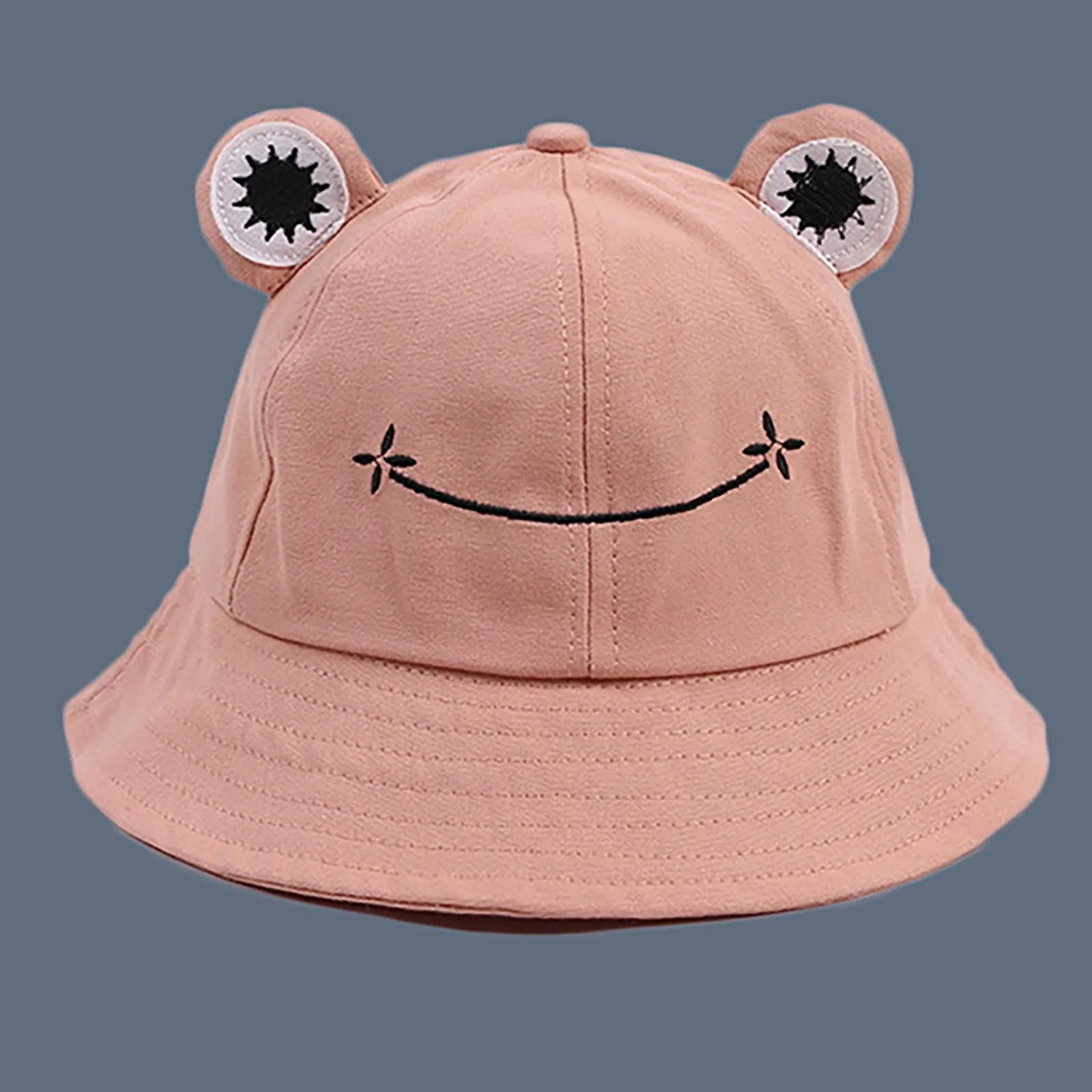 sun bucket hat Summer Fisherman Hat 2022 Fashion Cute Frog Design Women Outdoor Travel Hiking Beach Bucket Hat Hats Sunscreen Hat For Ladies pink fur bucket hat