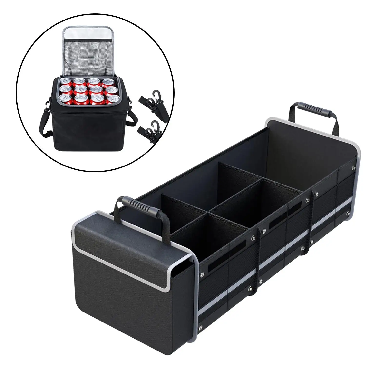 Car Trunk Organizer Collapsible Cargo Storage Container for Automotive Sedans