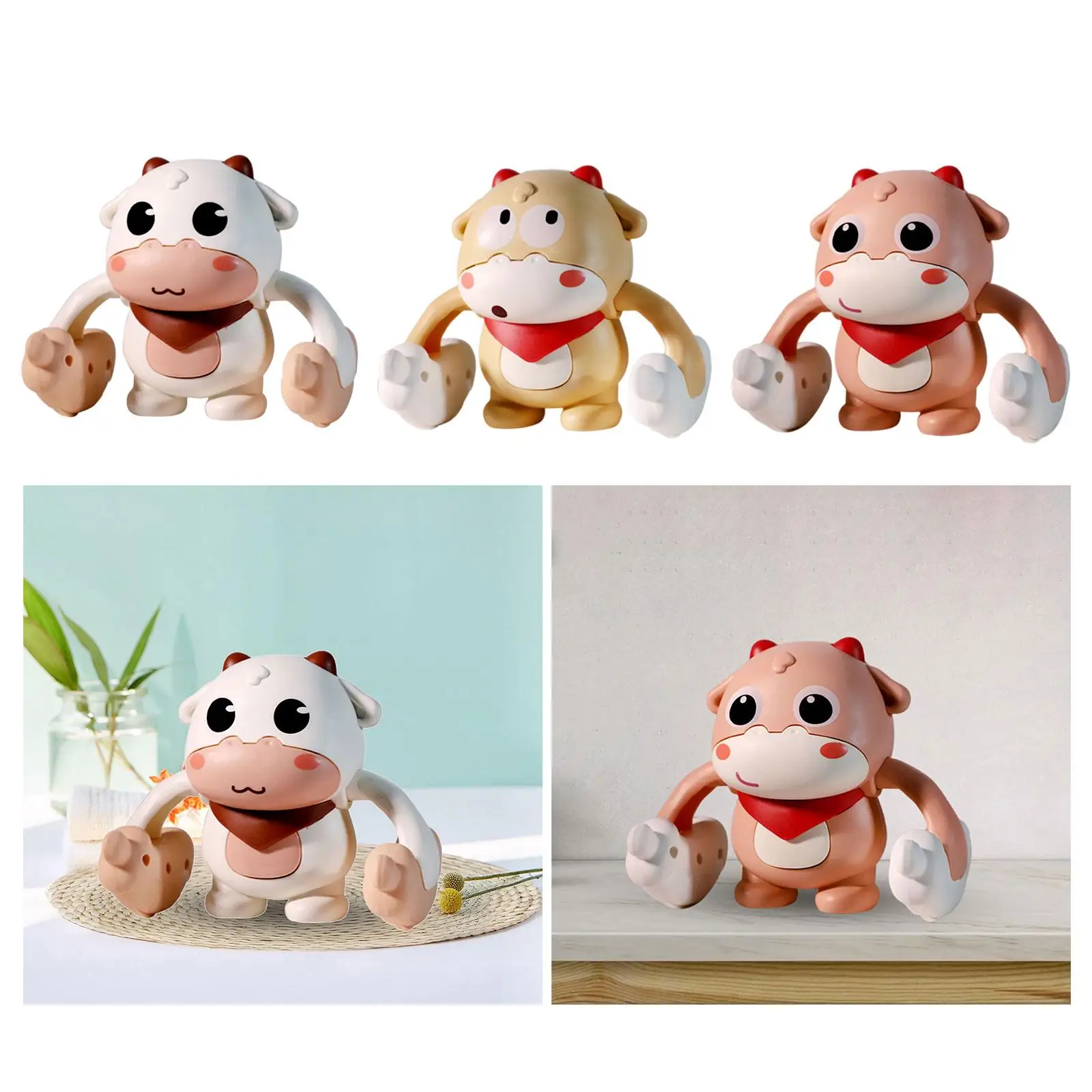 Roll over Cow Toy Gifts Tumbling Electric Toy for 6 to 12 Months Baby Kids