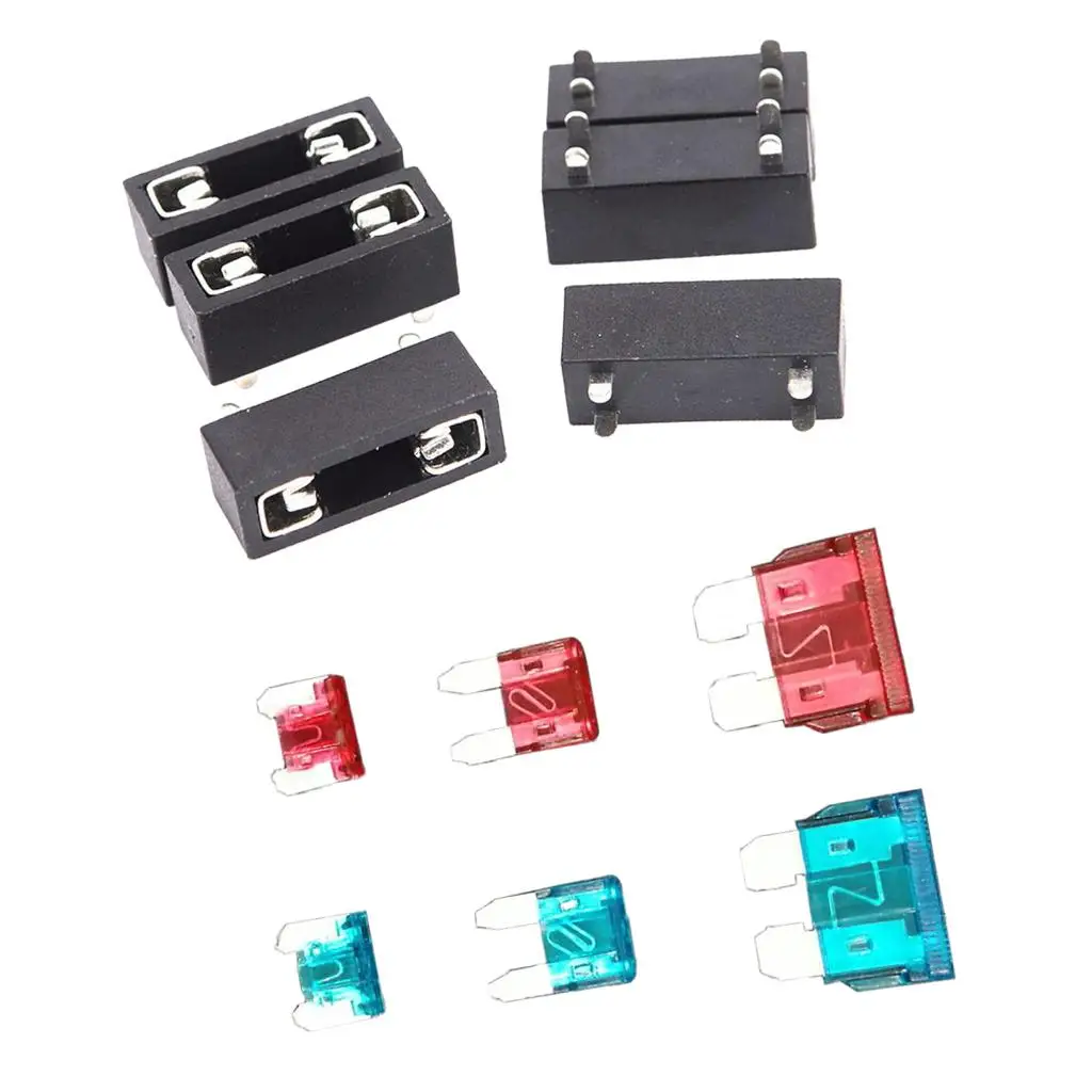 6 Place The Mini Small Medium Universal Car Fuse Holder with  Fuses on The