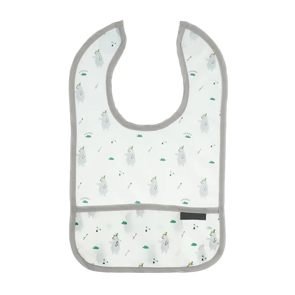Drooling Teething Waterproof Bib With Catcher For Baby Toddlers