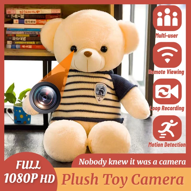 Minicámara HD de 1080P con WIFI, cámara de peluche de oso