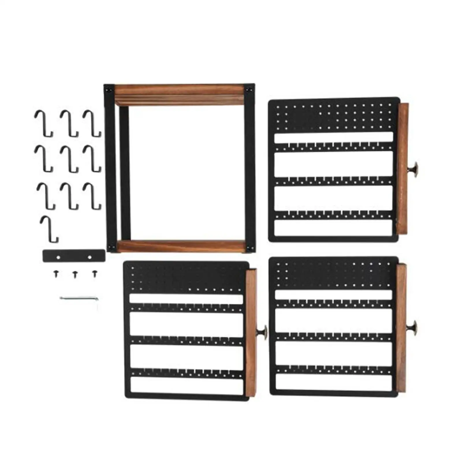 Jewelry Display Stand Slide Out Panels Desktop Rings Jewelry Holder for Shop Shopping Mall Dresser Photography Live Broadcasting