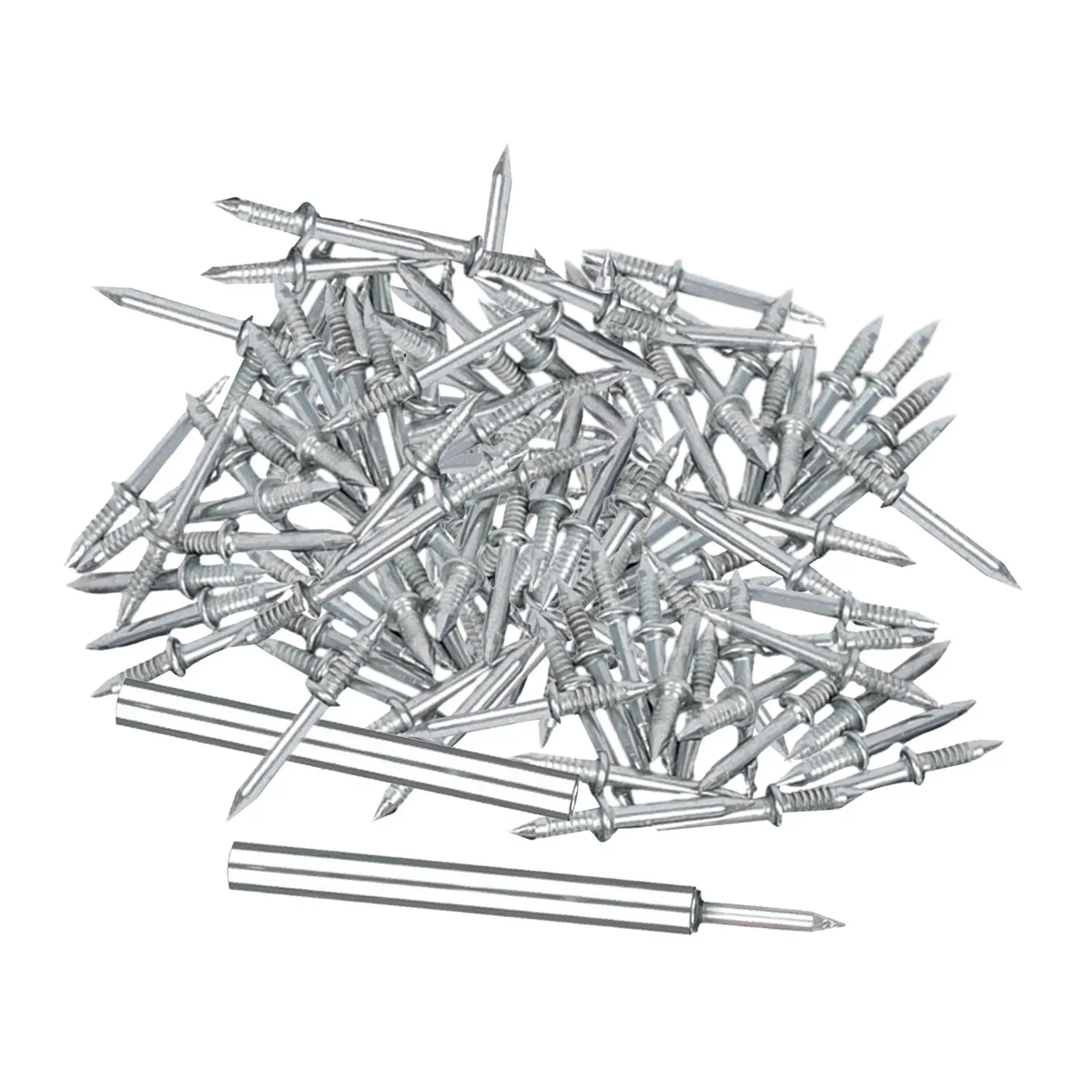 300 Pieces Double Headed Nails with Nail Specific Sleeve Tool Sofas Home Improvement Furniture Construction Chairs Seamless Nail