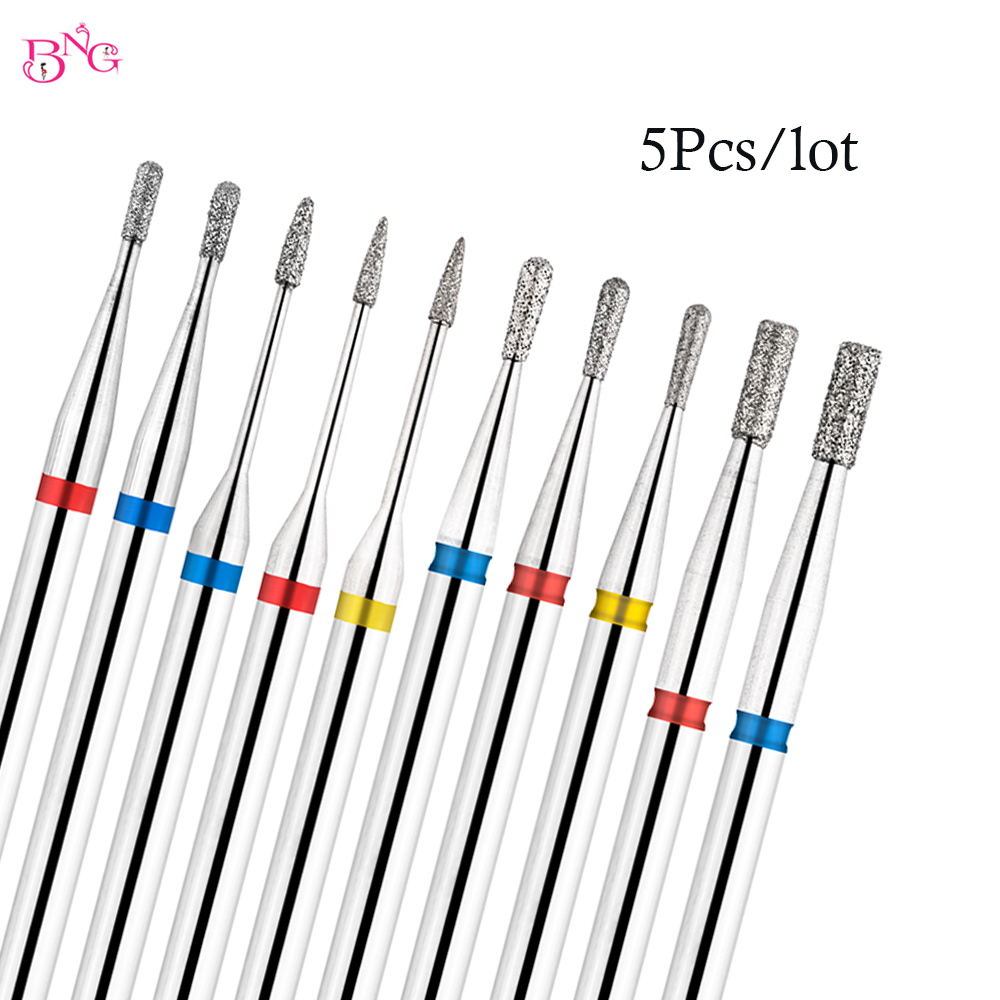 Best of BNG 5Pcs Electric Cuticle Clean Bit 3 / 32&#039;&#039; Diamond Nail Drill Bit Pointed Burr Nail Art File For Milling Machine Manicure Cutter Reviews & Tips