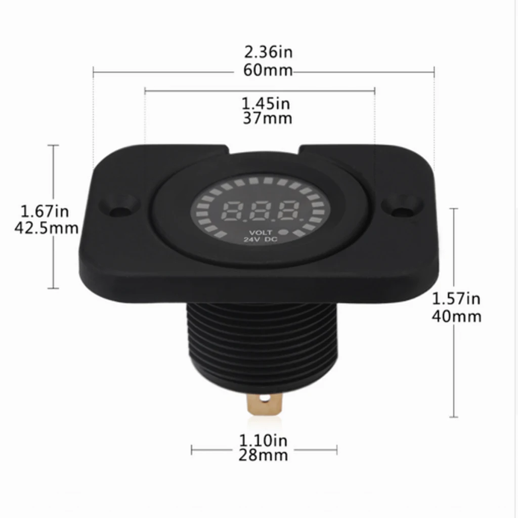 DC 12 Digital Panel meter Meter for Car, Motorcycle, Boat, ATV,Camper, Caravans, Travel Trailer