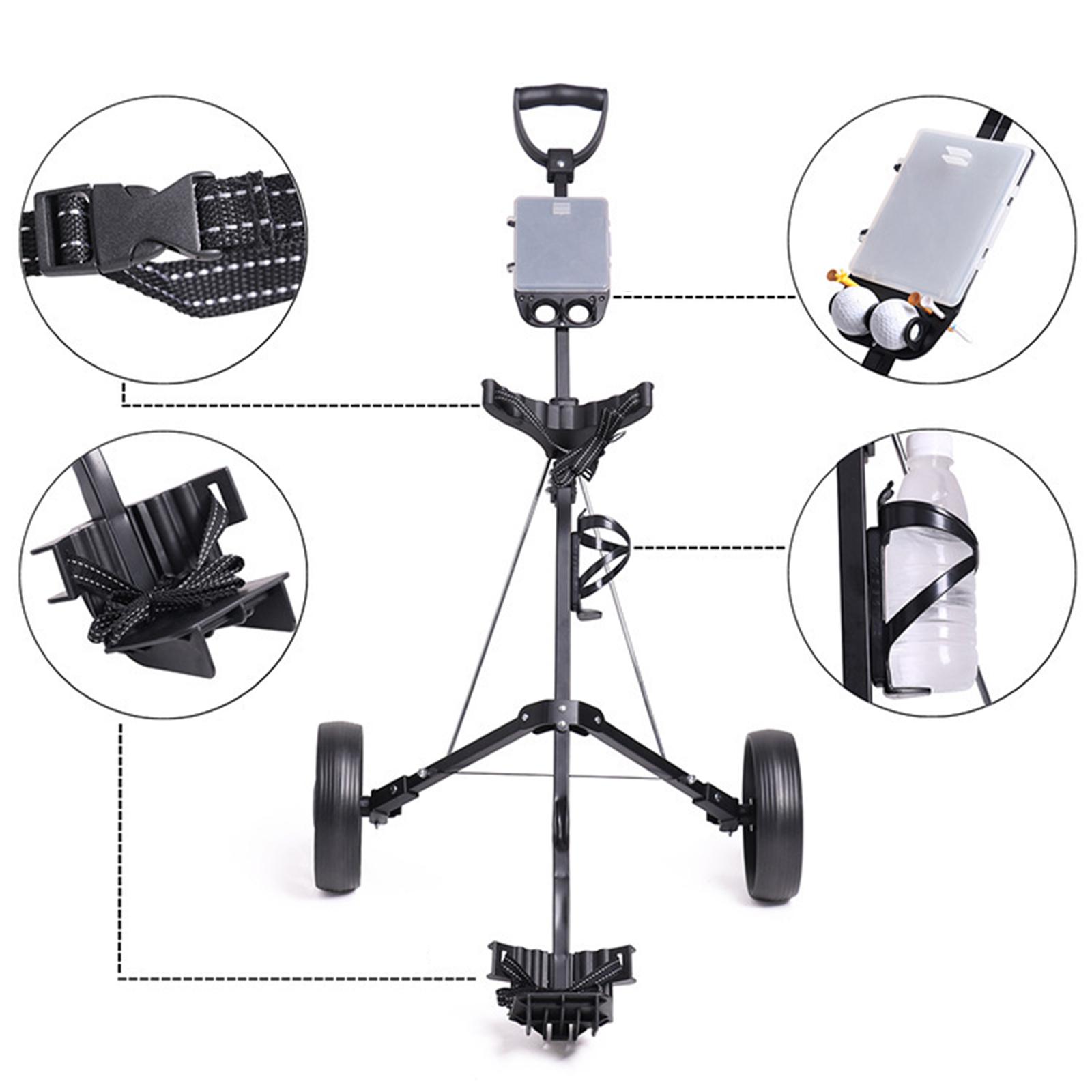 Складная тележка для гольфа, 2 колеса, с ножным тормозом и подвесной  картой, легкая, с держателем для сумки для гольфа, для игр, для женщин и  мужчин | AliExpress