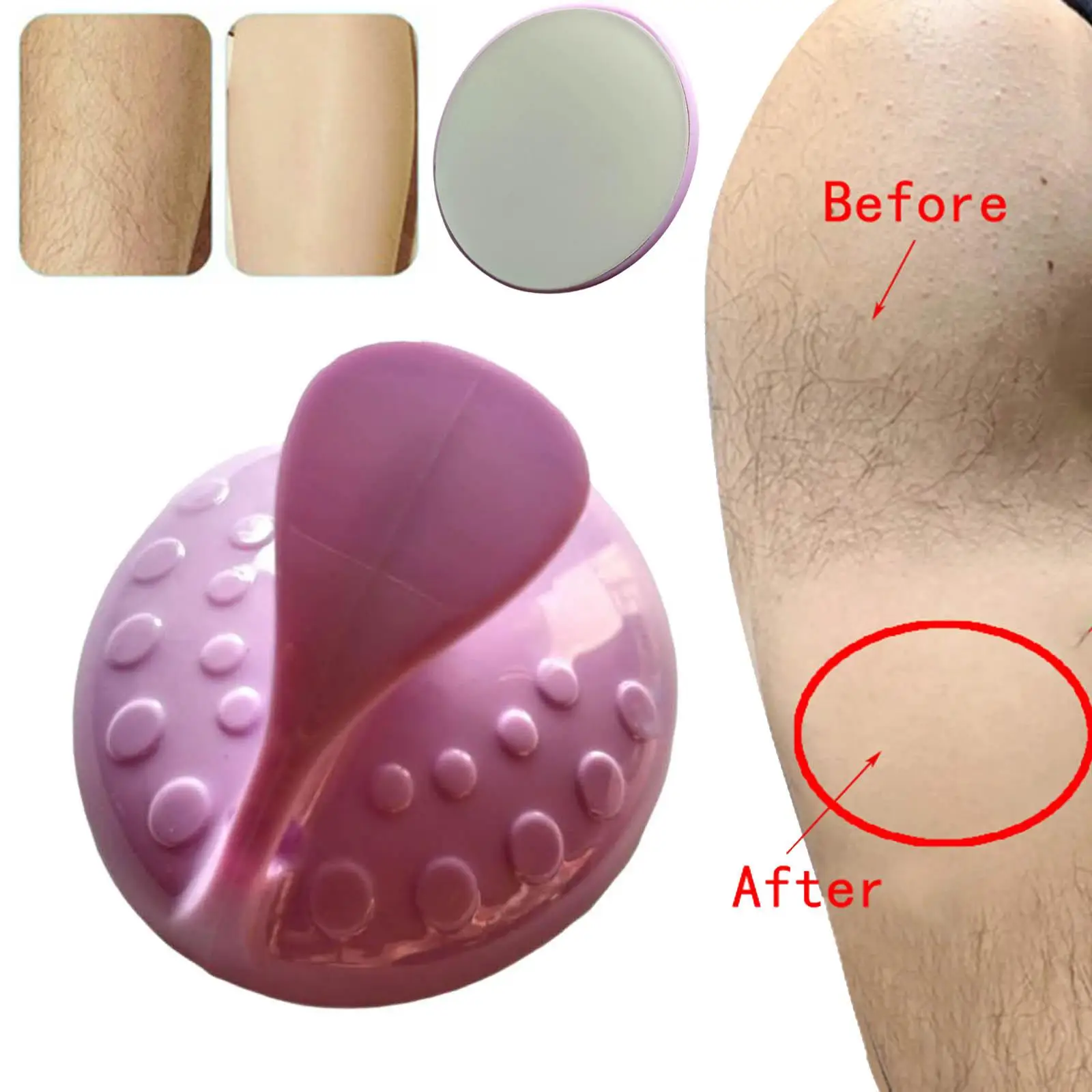 Reusable Painless Physical Hair Removal Epilator Easy to Use for Arm Leg