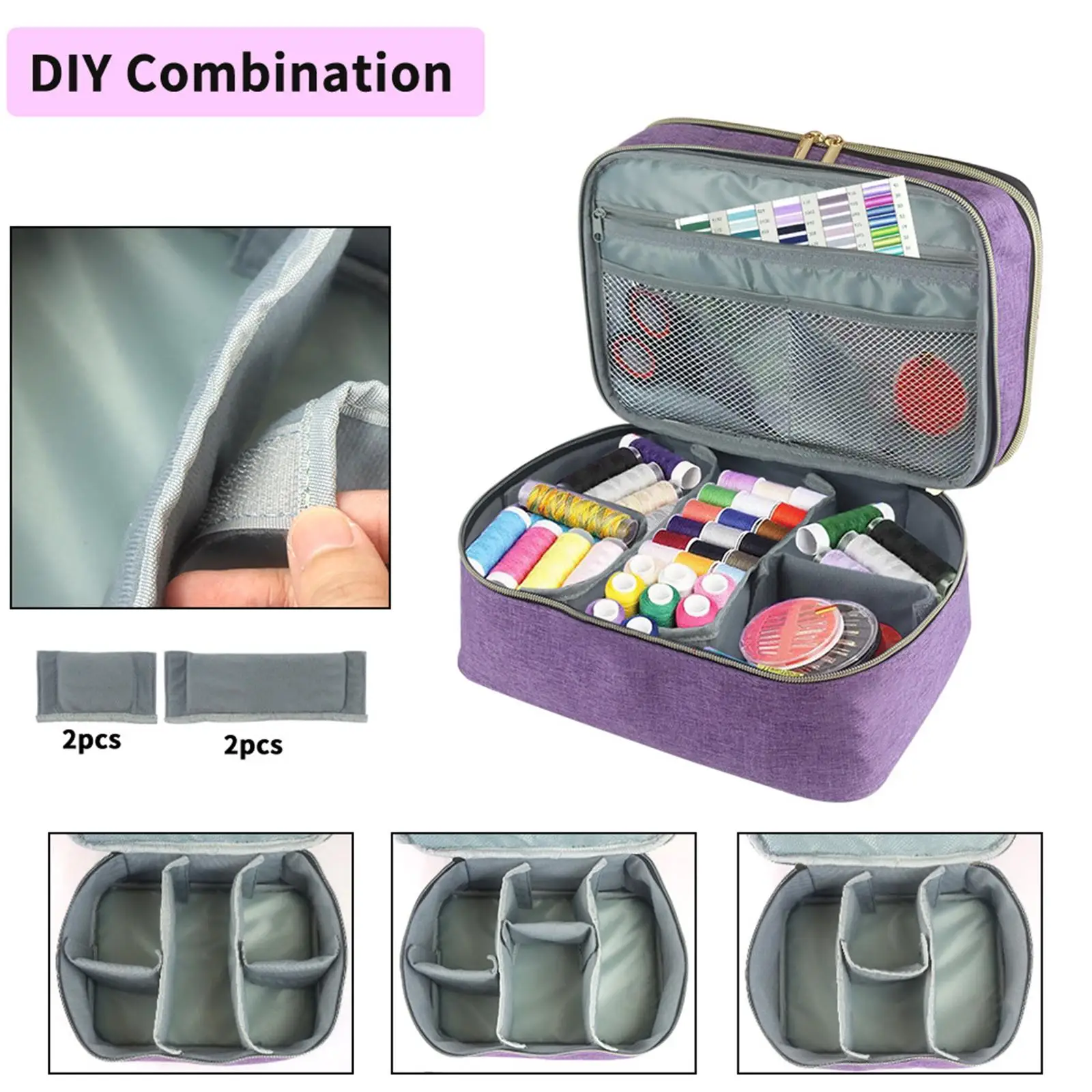 Sewing Storage Organizer Portable for Pins Thread Buttons