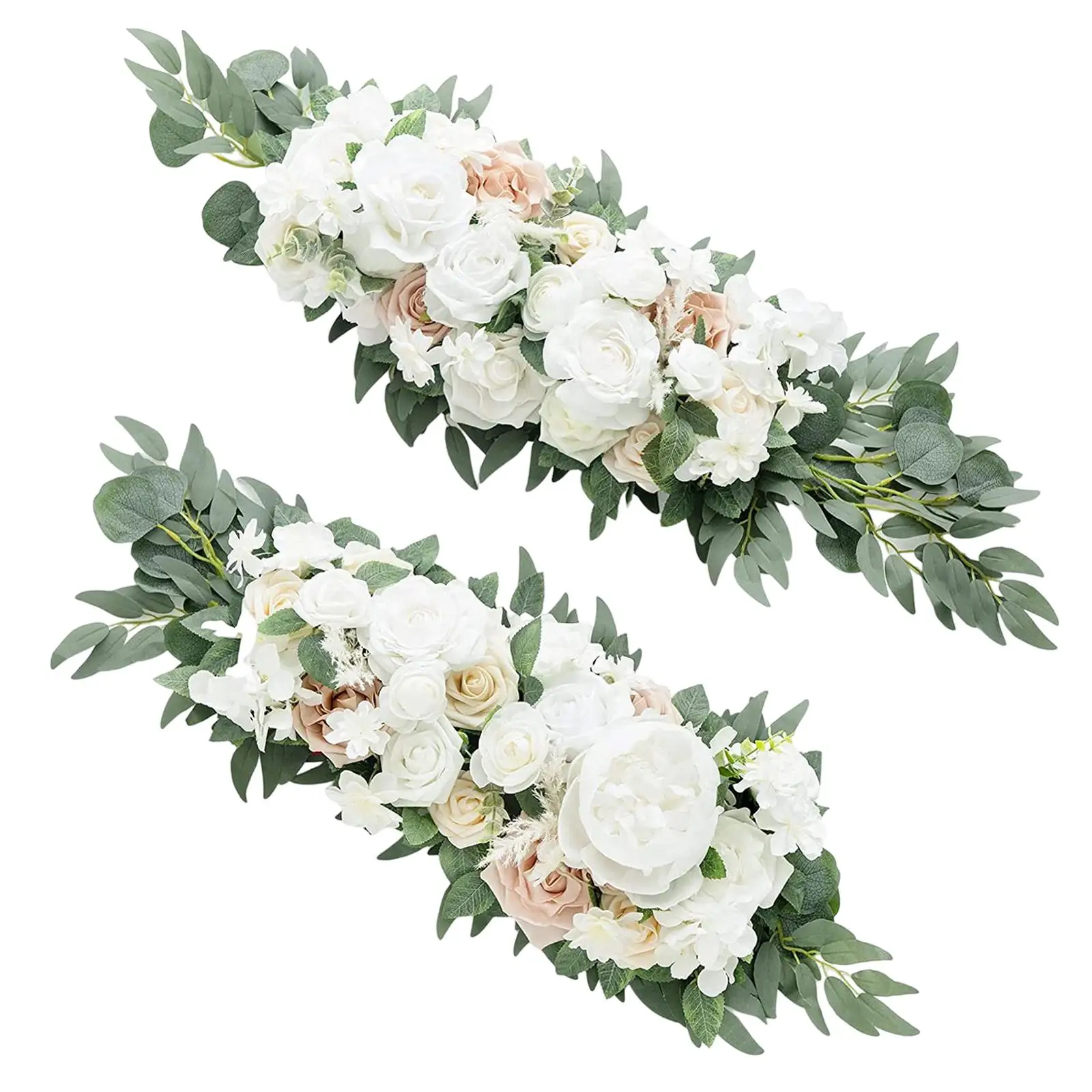 Hanging Artificial Floral Swag Wedding Arch Flowers Garland Artificial Rose Rattan for Wall Table Arrangement Fences Home Decor