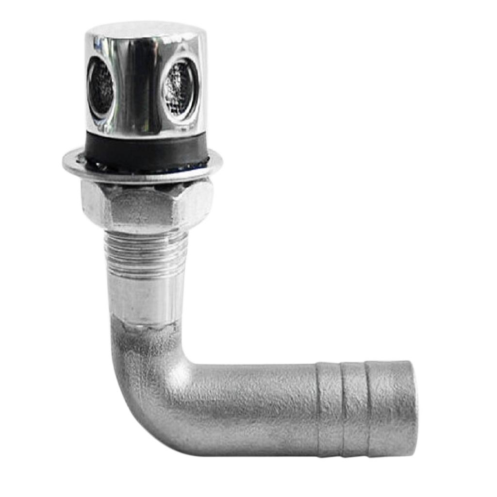 Boat 90 Degree Fuel Gas Tank Vent   Stainless Steel for 16mm