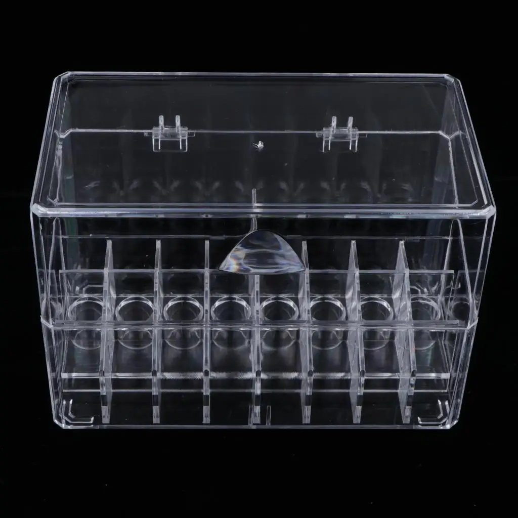 Clear 18/ 26 Space  Lip  Stand Display Rack Holder Organizer