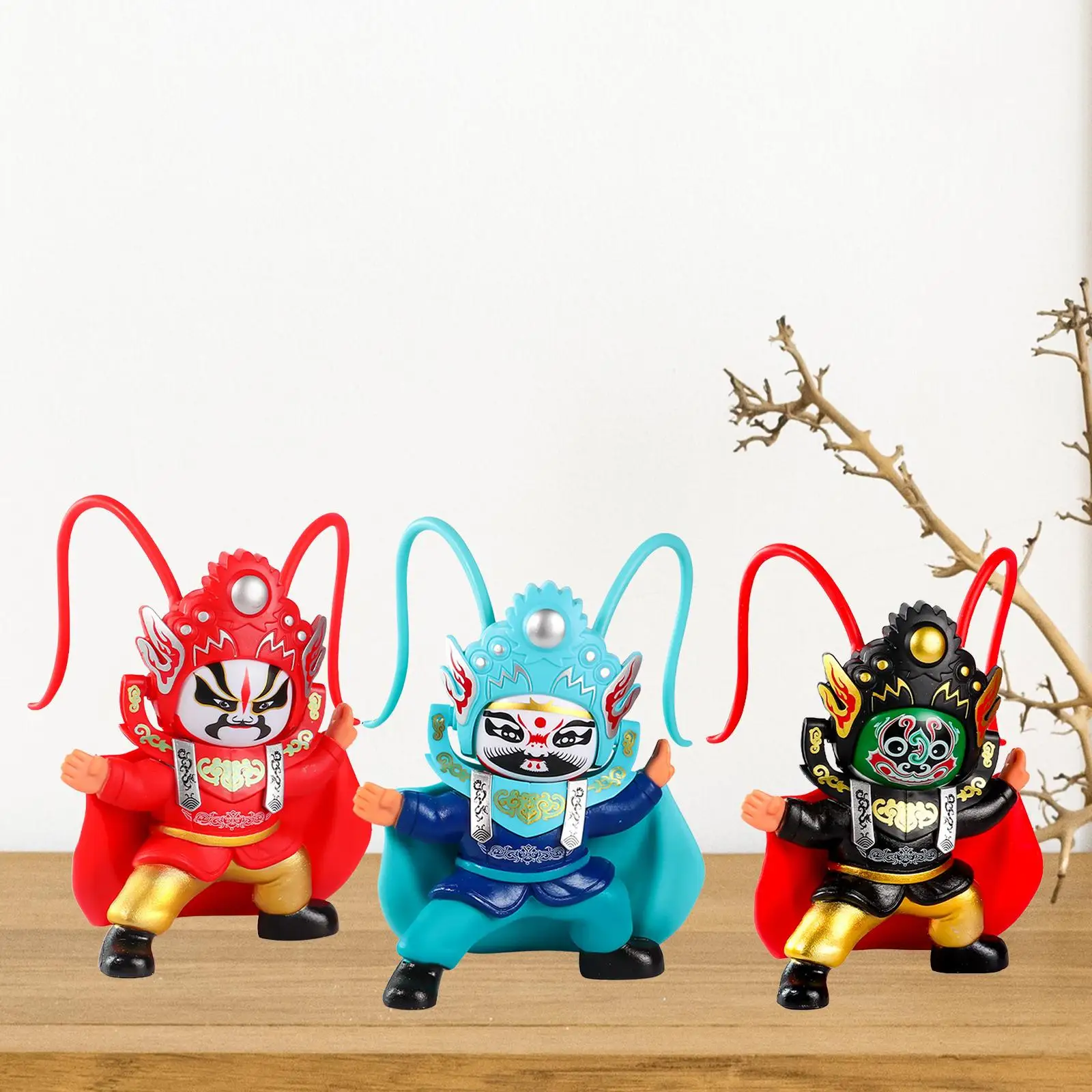 Opera Face Changing Doll Figures, Chinese Folk Art Toy, Portable Toy Chinese Face Changing Figures Traditional Gifts for Kids