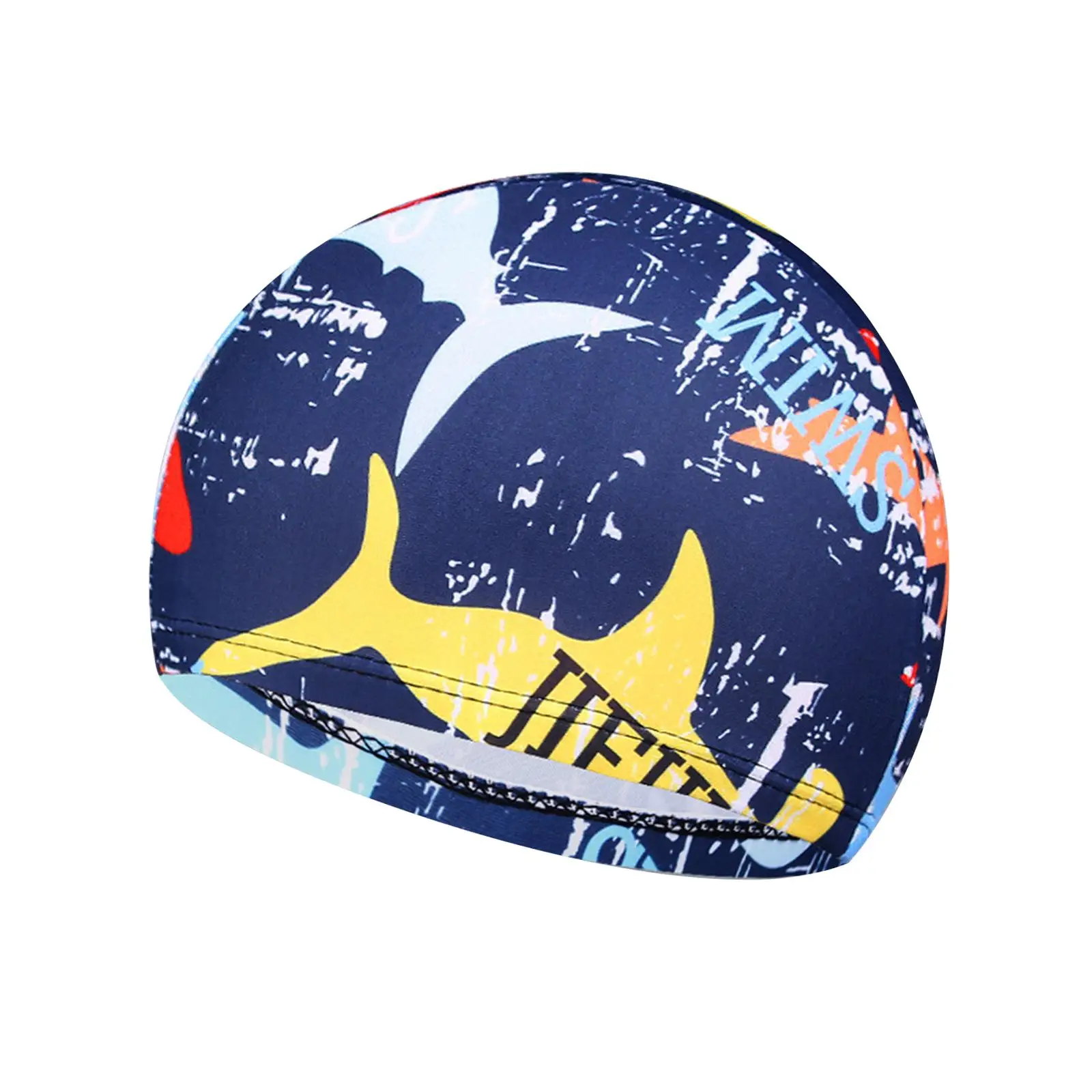 Swimming Cap Summer Elastic with Flowers Printed Swimming Hat for Water Sport Surf Long Hair Summer Beach Men and Women Adults