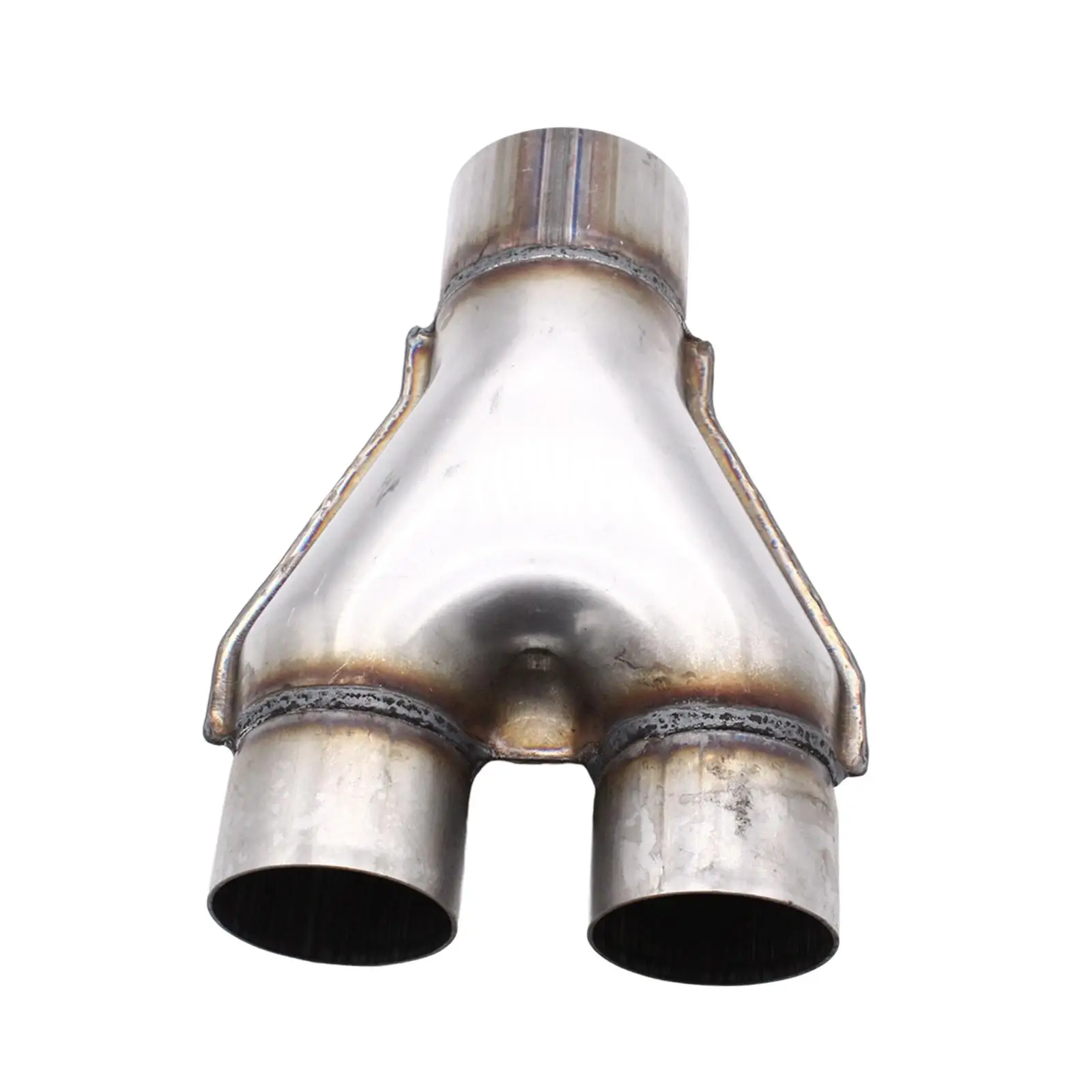 3inch Single to 2 1/2inch Dual Exhaust Adapter Y Pipe Stainless Steel Automotive Accessories Sturdy Length 10