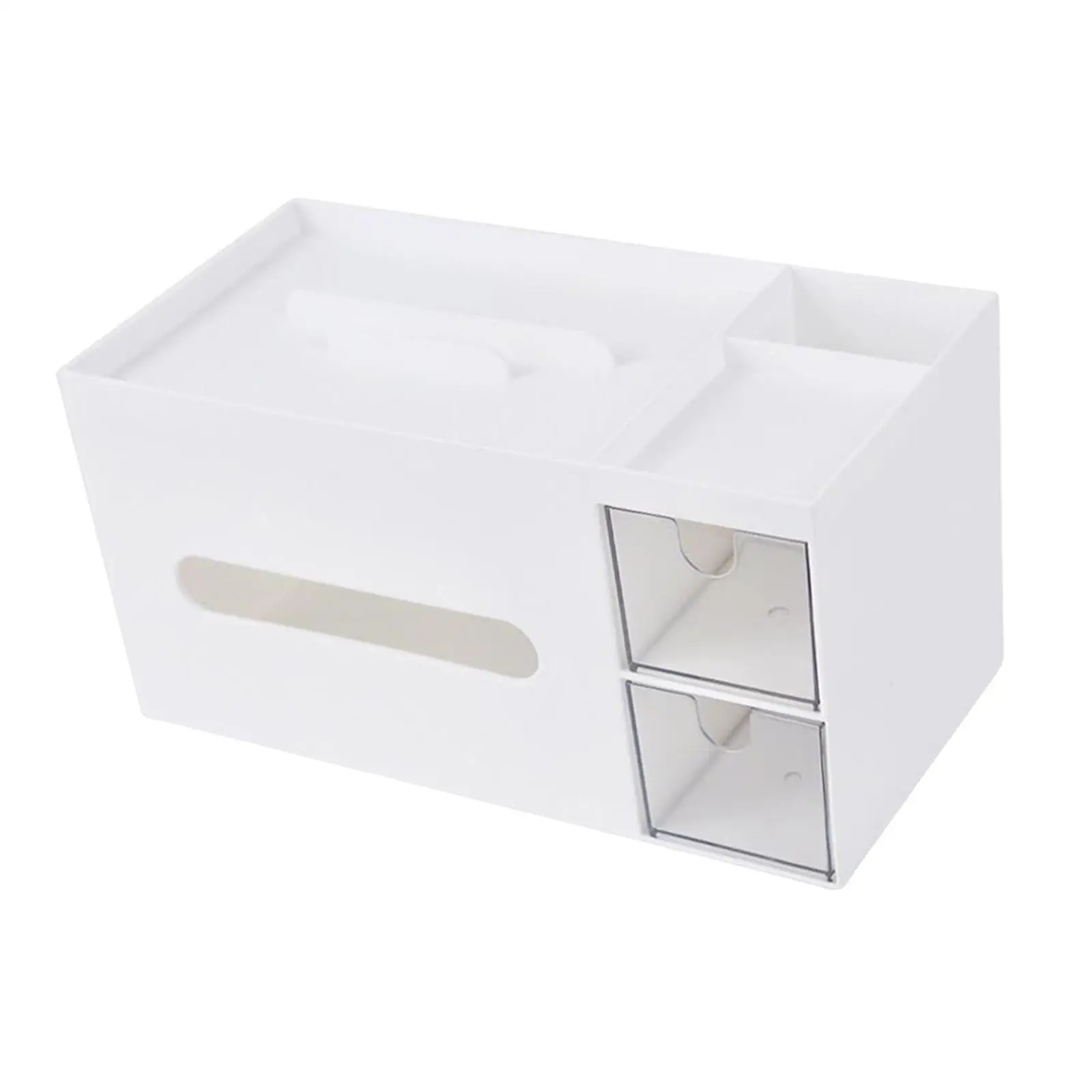 Tissue Box Holder with Phone Holder Tissue Dispenser Facial Tissue Holder Case for Office Table Home Bedroom Living Room