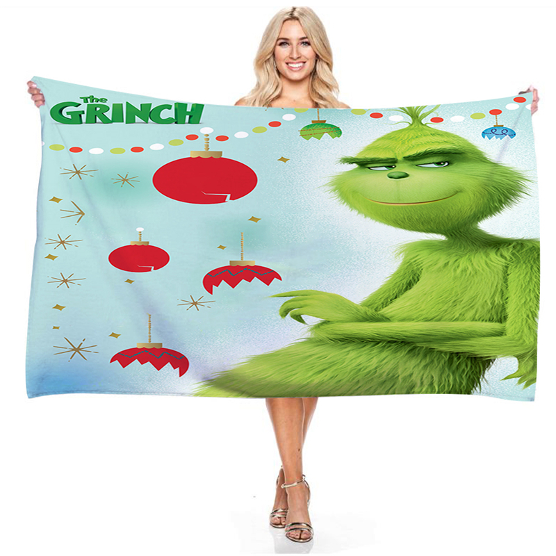 grinch bath towel