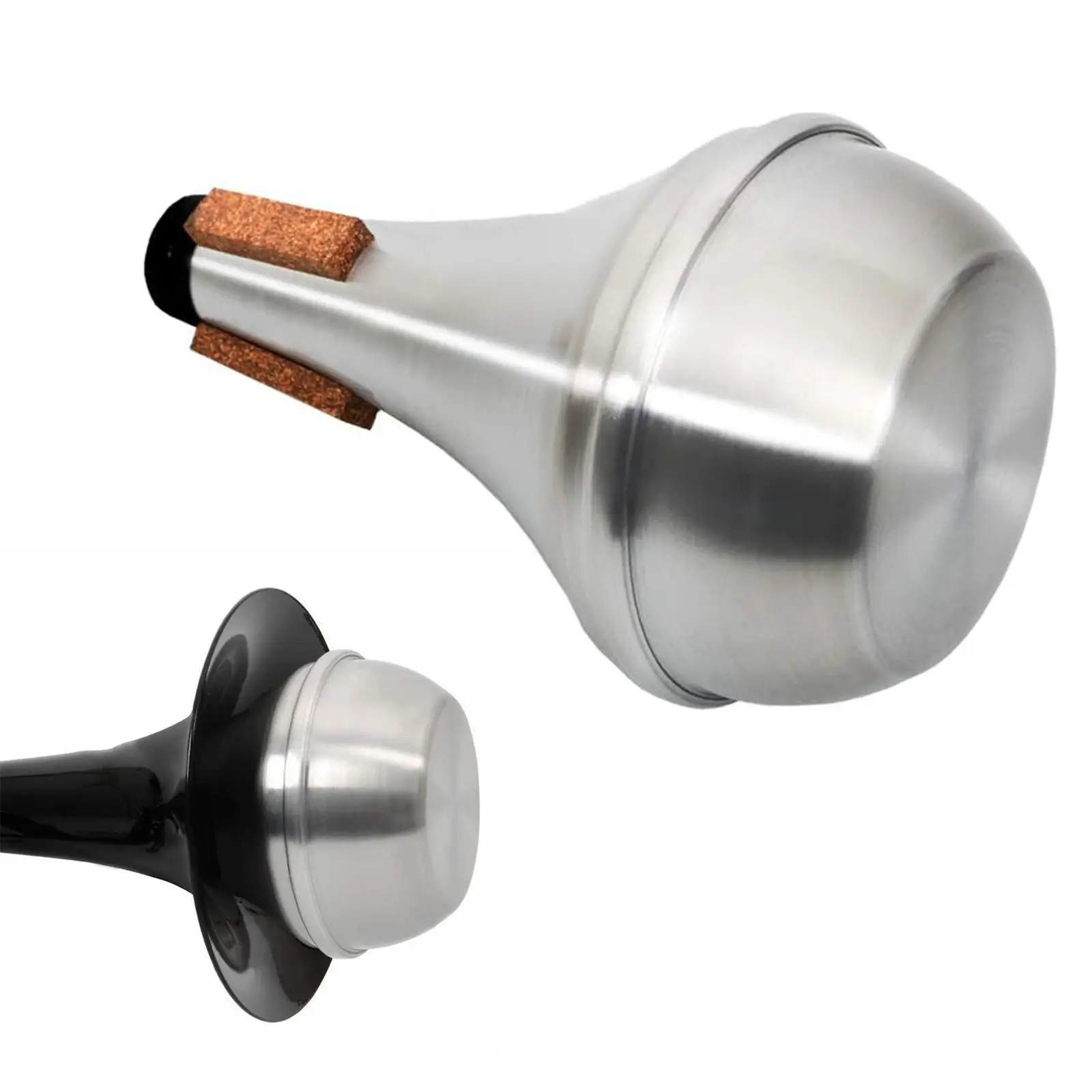 Portable Trumpet Mute Lightweight Aluminum Practice Trumpet Mute for Jazz Music