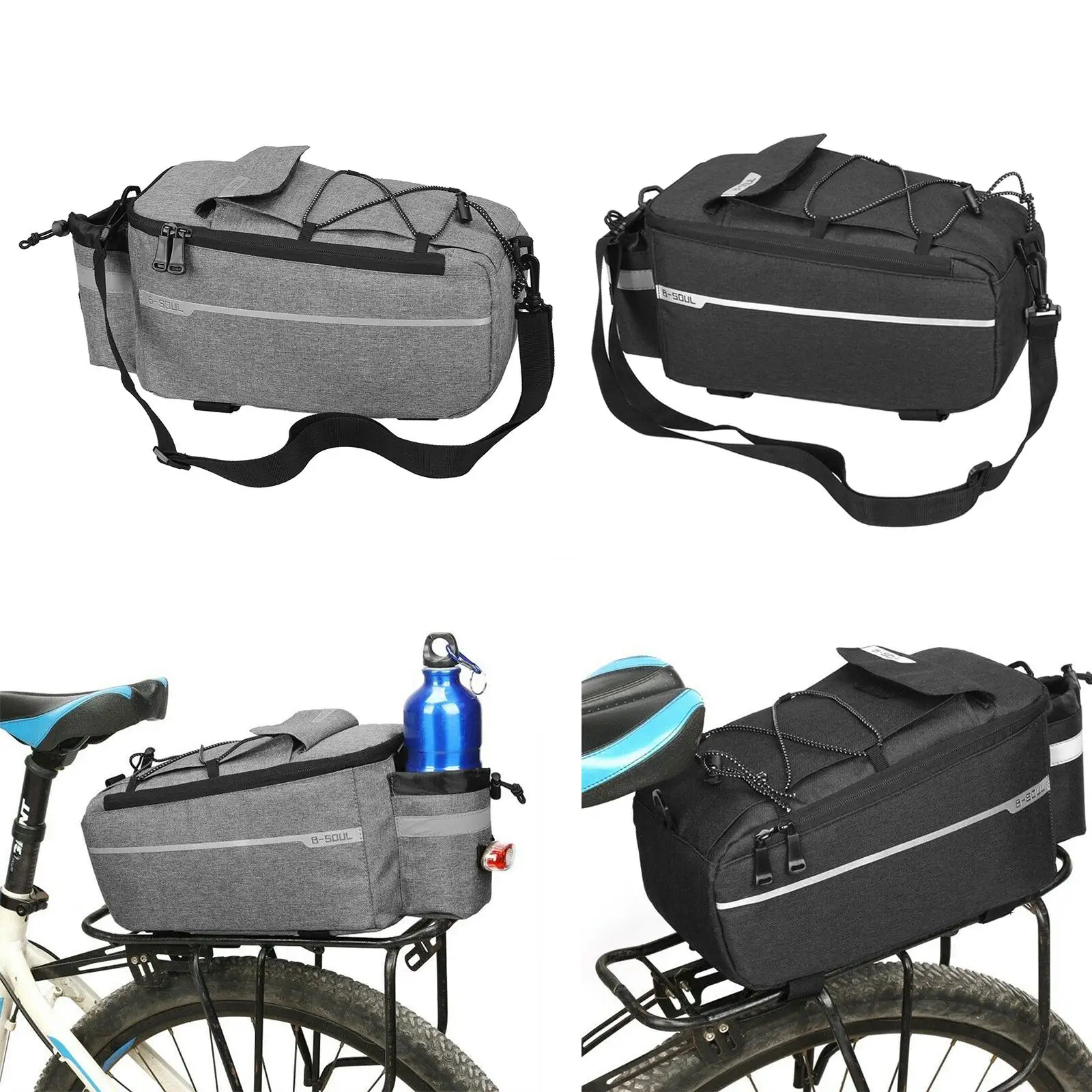 10L Cycle Rear Rack  Bag Large Capacity Bike Pannier Tail Seat Trunk Bag