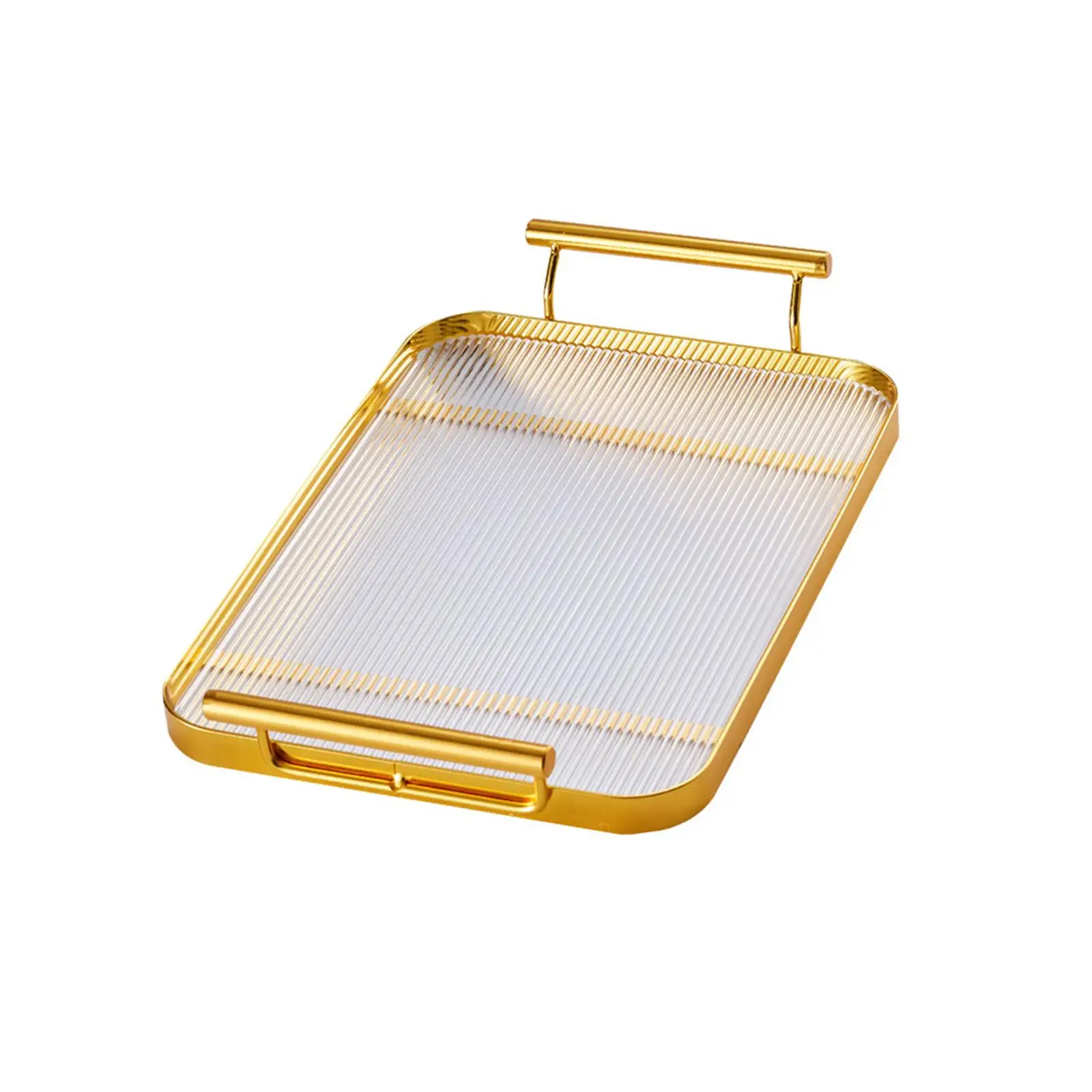 Serving Tray with Handle Appetizer Display Keys Drinks coffee servings Tray for Countertop Bedside Table Kitchen Cabinet Bedroom