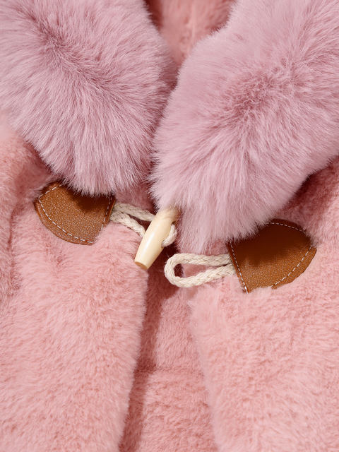 LONTG Fille Garçon Manteau Cape à Capuche Bébé Poncho Cape Hiver Chaude Veste à Capuchon Coupe-Vent Thermique Blouse D'hiver Dessin Animé 3D Mignon Châle En Molleton Polaire Epais 0-3 Ans