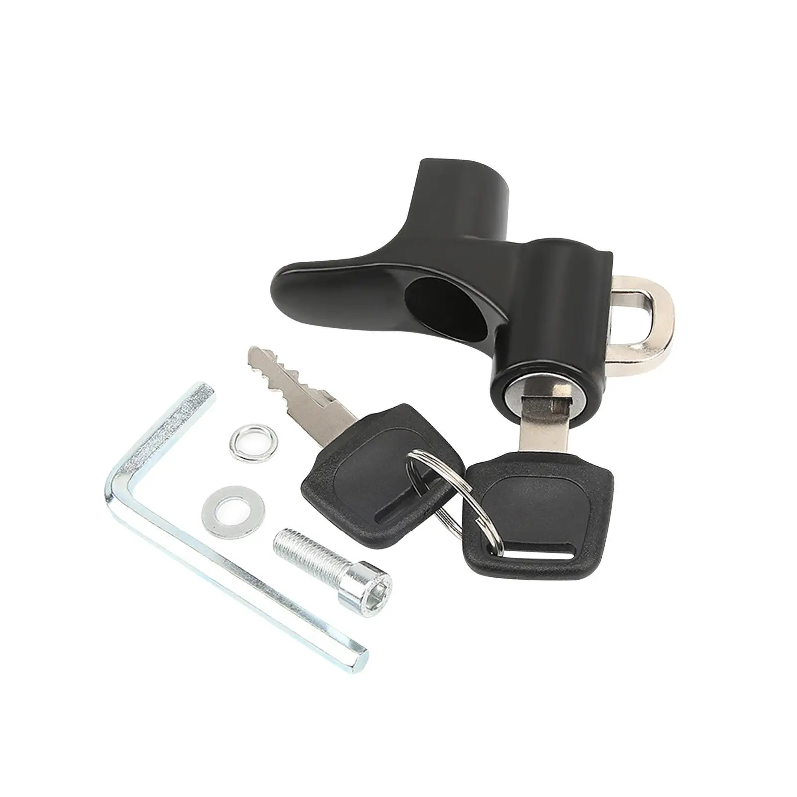 Black Motorcycle Helmet Lock for Bicycle Motorbike Scooters Street Bike