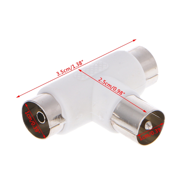 Câble Coaxial TV 10 Mètres - Connecteurs Or Mâle/mâle + Adaptateur Femelle/femelle - Pour TV, Décodeurs, Extensions D’antenne - 3