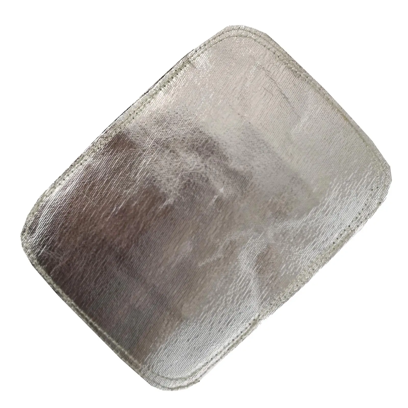 Aluminized Back Hand Pad PU Leather Deflector Welding Heat for Hands for Welder Industrial Cutting Camping Stoves Furnace